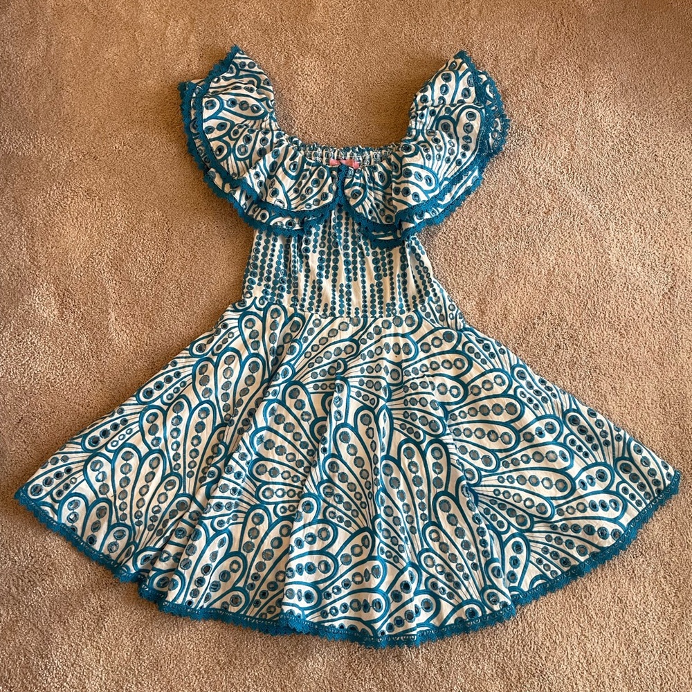 Blue & White Ruffled Sundress - Picture 4 of 6